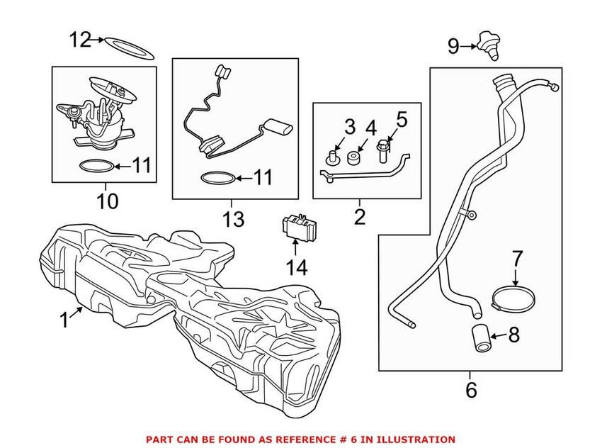 BMW Fuel Filler Neck 16117205704